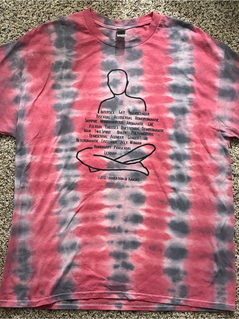 Tie-Dye Graphic Tee - Inclusive Pride Design